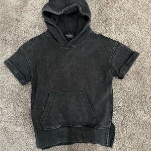 Black Short Sleeve Hoodie Little Bipsy Boys